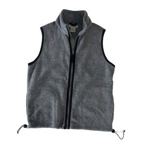 Aeropostale Women's Size M Vest Y2K 2000s Gray Black Trim Fleece